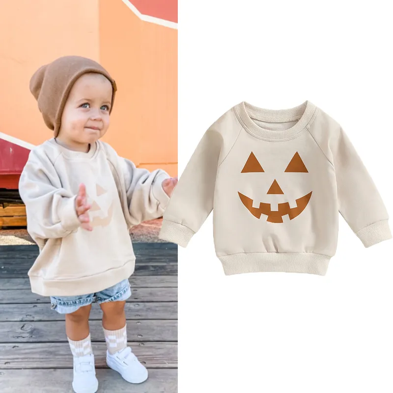 ANFUTON 0-4Y Halloween Infant Baby Girls Boys T Shirts Long Sleeve Pumpkin