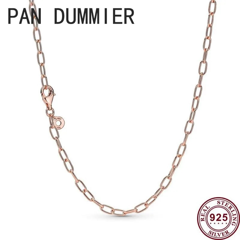 New Hot 925 Silver Exquisite Chain Link Me Series Women's Necklace Is Suitable For Original Pandoha High-quality Charm Jewelry.
