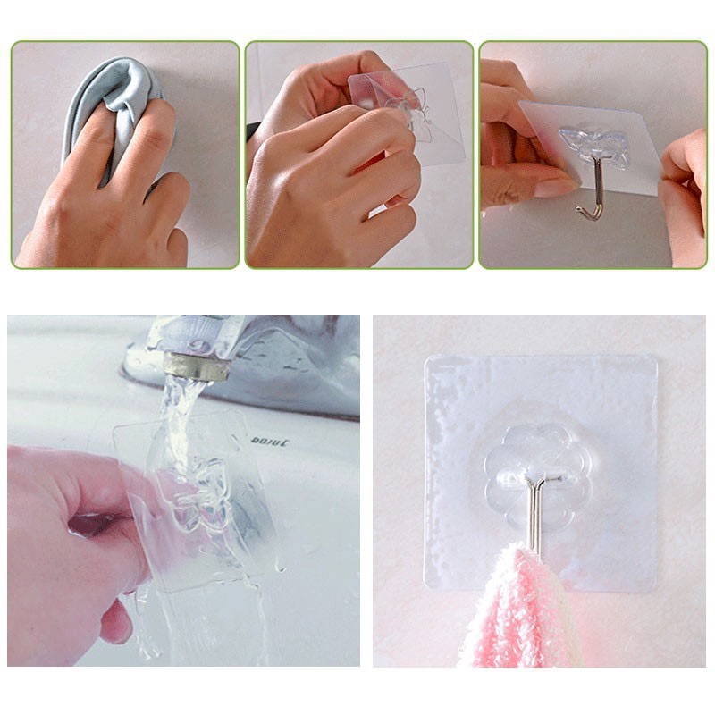 Combo 10 móc dán siêu chắc trong suốt