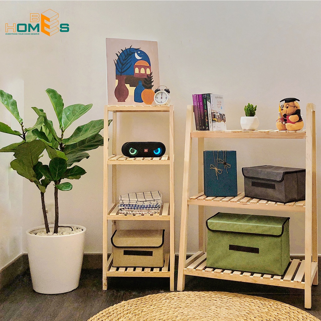 Kệ sách Behomes 3 tầng mặt nan