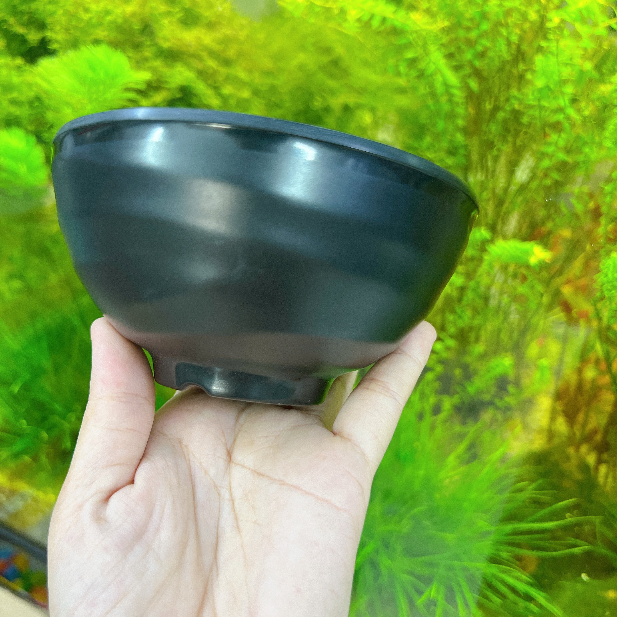 Chén cơm nhựa Melamine Nhám Đen (CO15N) - Gia Dụng Rose
