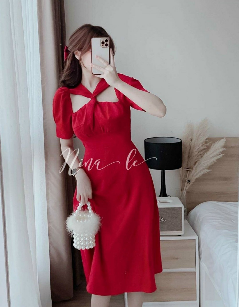 Đầm Dự Tiệc Cổ Chéo