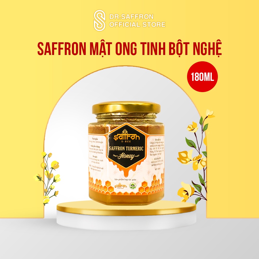Saffron Tumeric Honey Saffron Mật Ong Tinh Bột Nghệ Saffron Việt Nam Lọ Thủy Tinh 180ml thumbnail