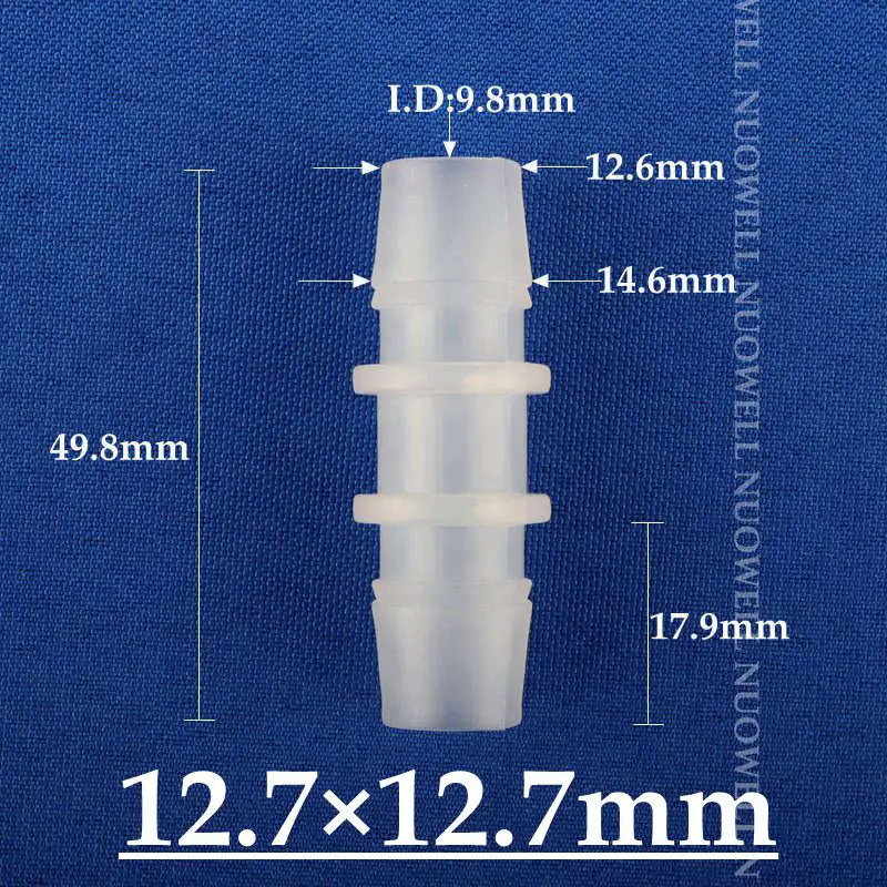 200 ~ 5 cái đầu nối ống nhựa pp 1.6-15.8mm đầu nối ống bơm không khí bể cá phụ kiện ống tưới vườn đầu nối thẳng