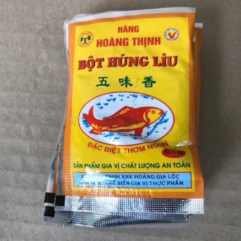 Gói Ngũ vị hương, bột húng lìu hãng hoàng thịnh 3gr