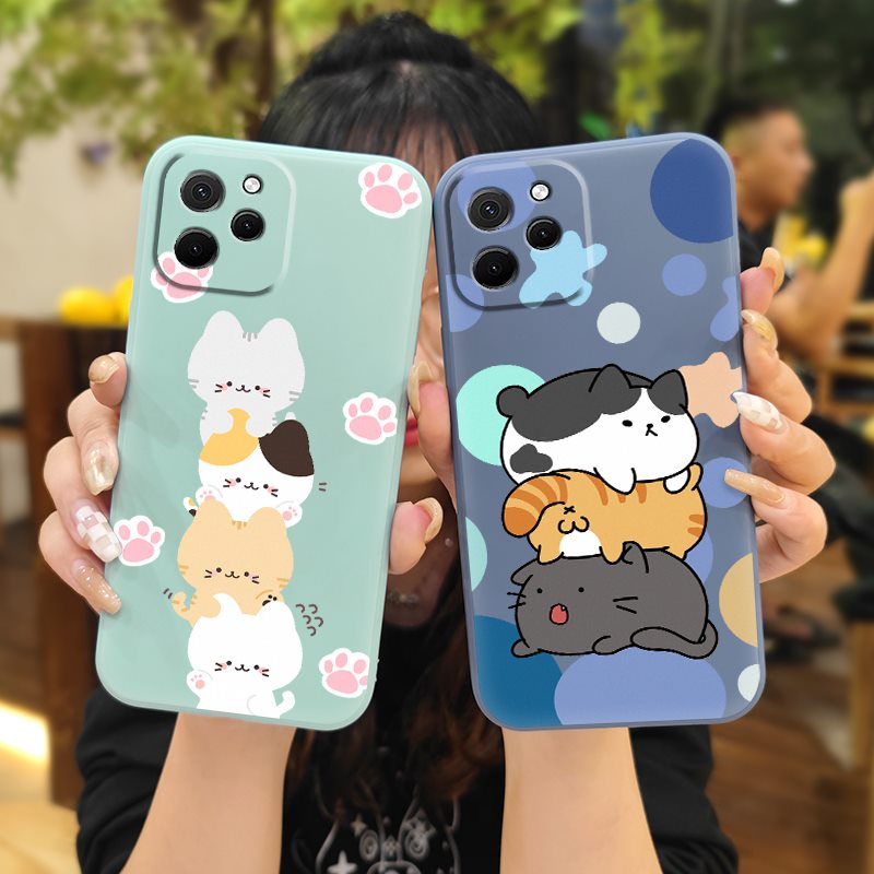 Skin%20feel%20silicone%20soft%20shell%20Phone%20Case%20For%20Huawei%20Nova%20Y61/Enjoy%2050Z%20Cartoon%20Simplicity%20Liquid%20silicone%20shell%20cute%20cat%20-%20Image%207