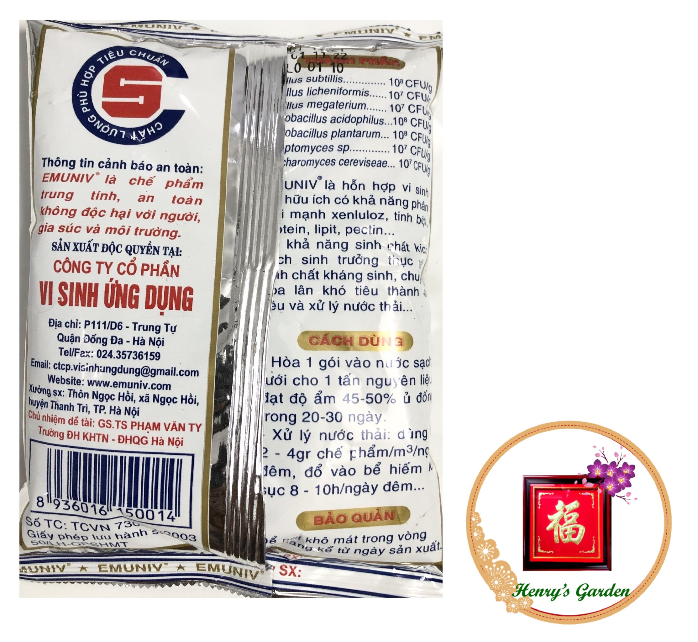 Phân Bón EMUNIV Vi sinh ứng dụng - #179A# 200g