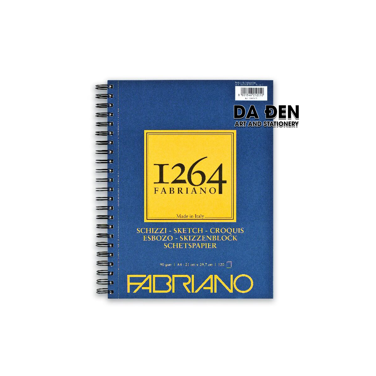 [DA ĐEN] Sổ Fabriano 1264 Sketch A3|A4|A5 90gsm