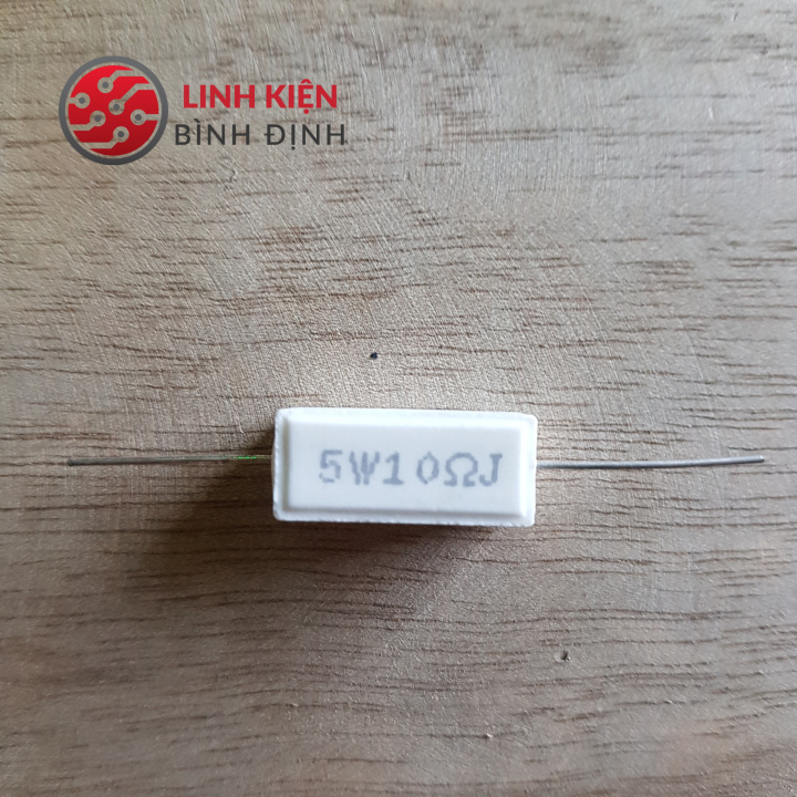Điện trở sứ 10r 5W (túi 10 con)