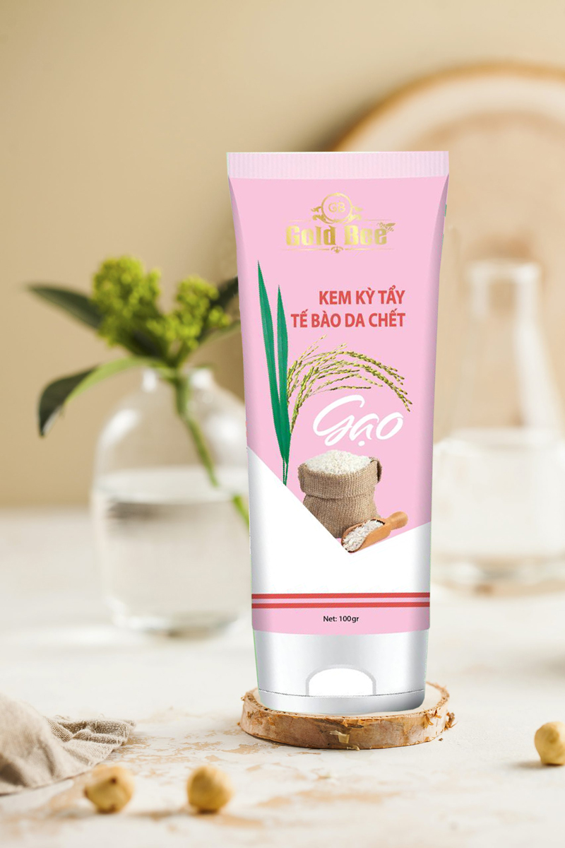 Kem tẩy kỳ tế bào da chết tinh chất gạo Gold Bee 100ml