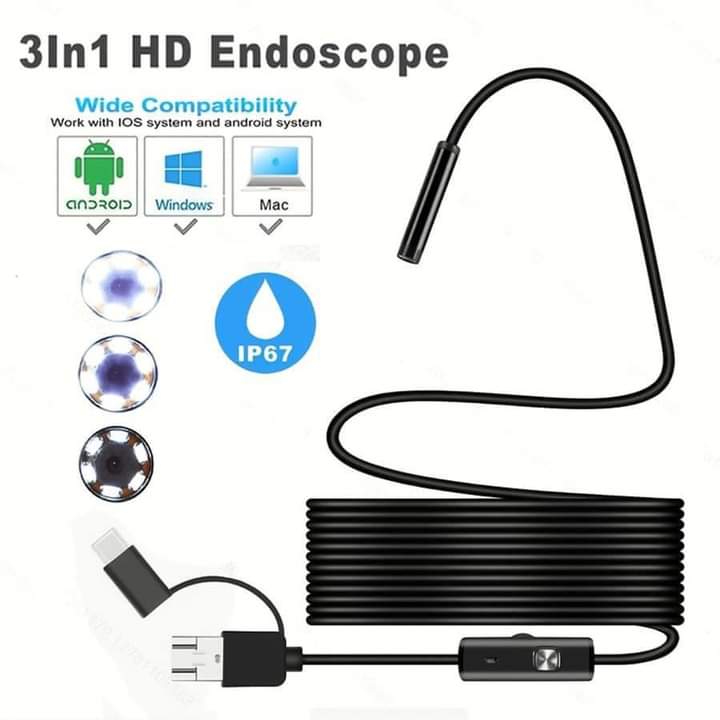 3in1 Type-C&Micro usb&PC Endoscope (Y102). 