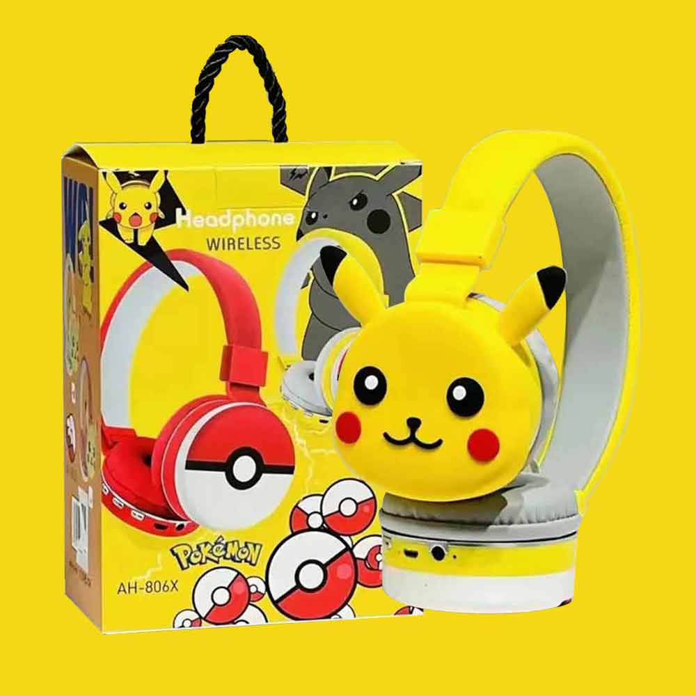 The Pikachu Gaming Headsets Bluetooth Headphone Wireless Headset Stereo Earphone Mic