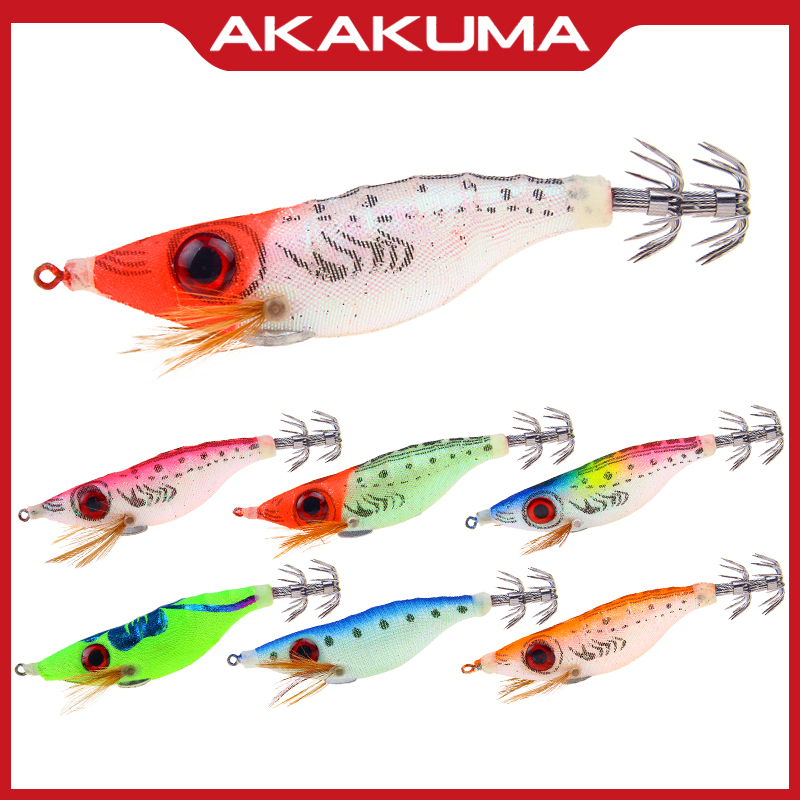 3D Eyes Luminous Lure 9.2g/10cmSquid Hook Jigs Octopus Cuttlefish Shrimp Baits