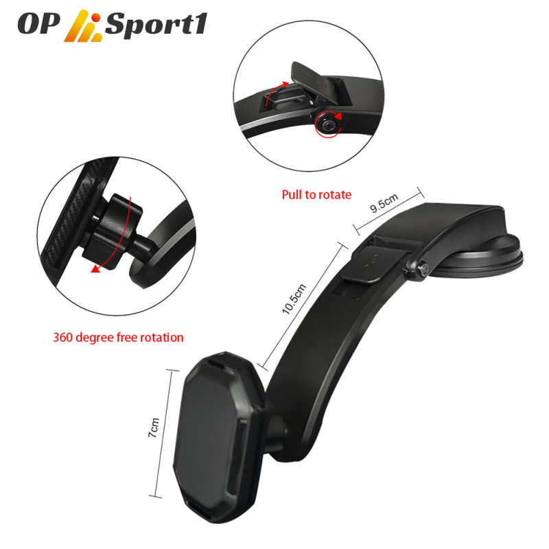 OP 360 Degrees Rotating Car Mount Phone Holder Stand Windshield Dashboard Suction Cup Cell Phone Holder For Most Smartphone