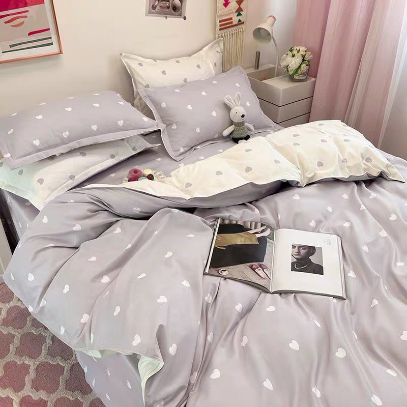 Cotton Polly họa tiết trái tim