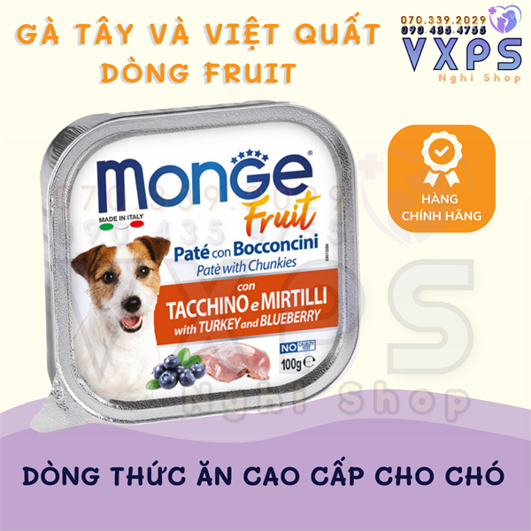 [GIẢM ĐẾN 20% Ở XU] Pate Monge Cho CHÓ Nhiều Vị Thơm Ngon 100g