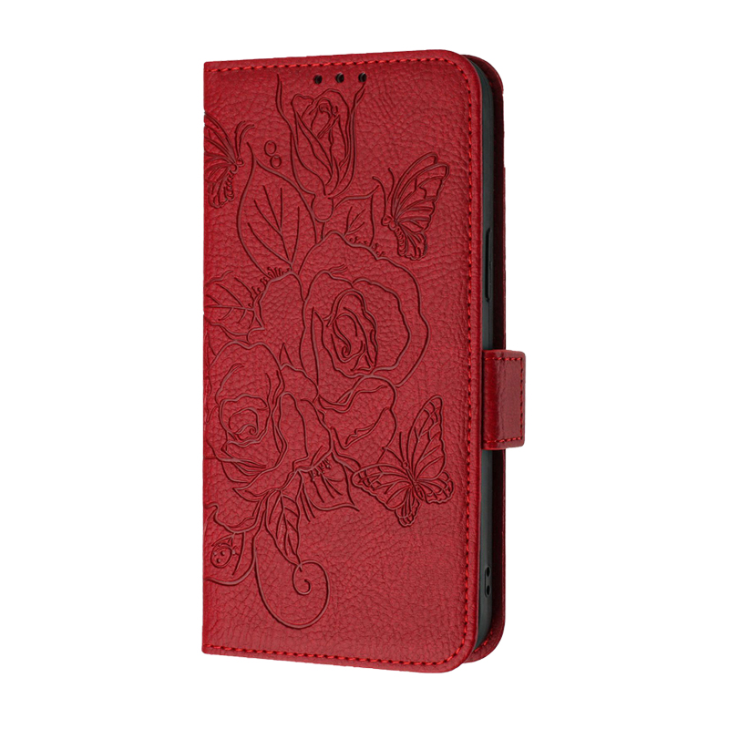 Phone case iPhone 14 15 16 Pro Max Foldable Stand Multiple Colors Flip Cover Floral and Butterfly Embossed Patterns Leather iPhone 16 15 14 Pro Plus Case. 