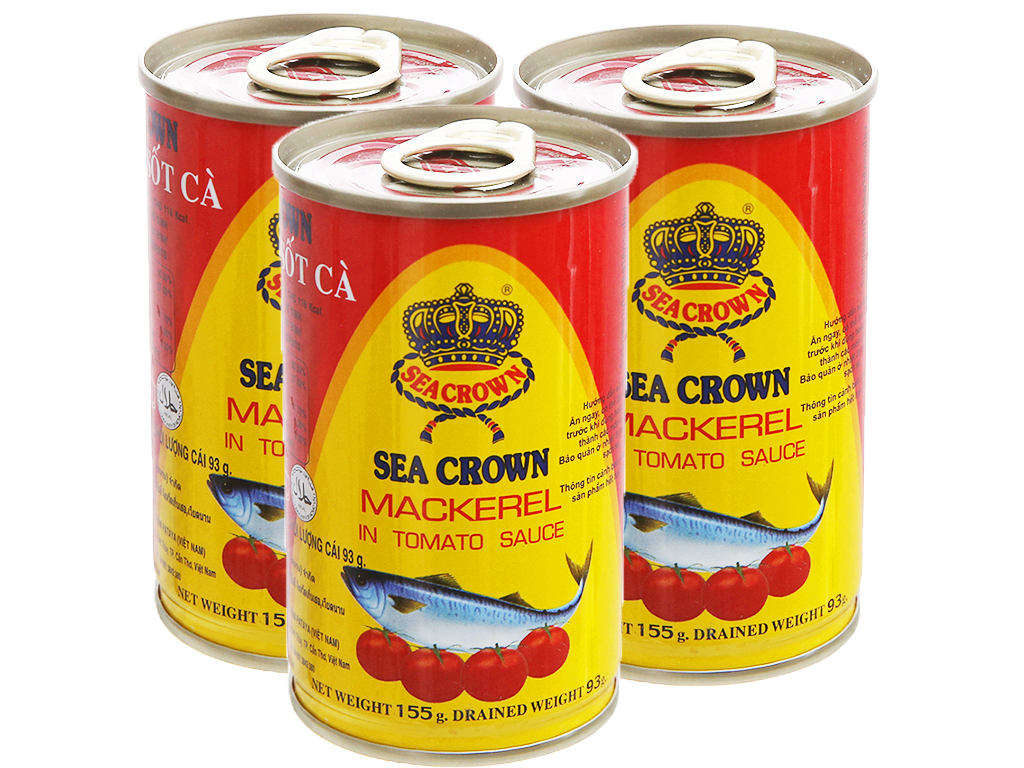 Lốc 10 hộp cá nục sốt cà SeaCrown 155gr
