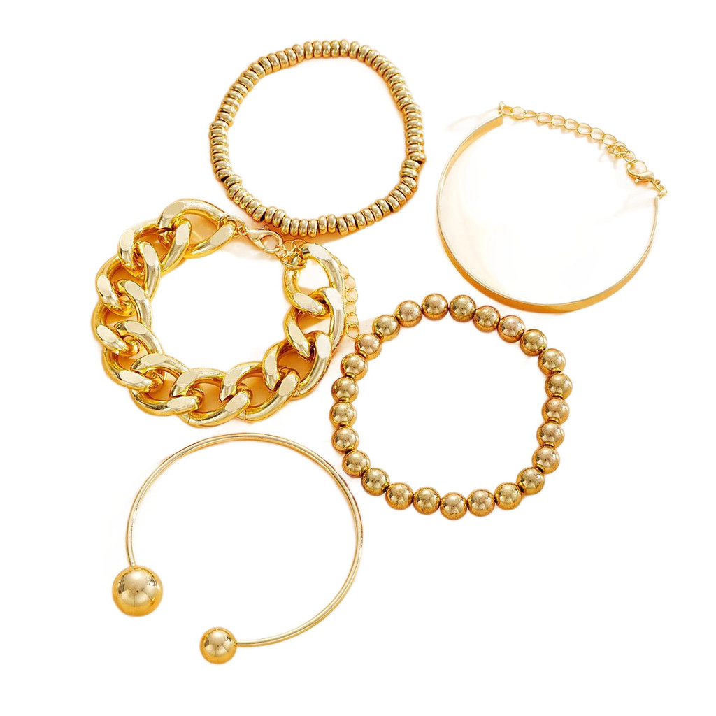 Enacolor%20%205Pcs/Set%20Exaggerated%20Thick%20Chain%20Open%20Bangles%20Bracelet,%20Irregular%20Geometric%20Round%20Bead%20Metal%20Bracelet%20Fashion%20Jewelry%20New%20%202025%20-%20Image%208