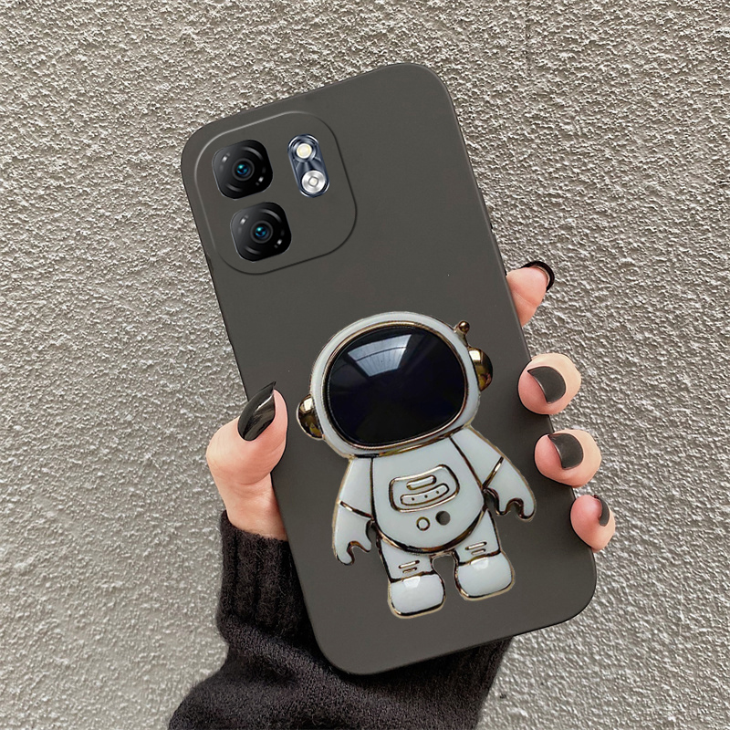 For infinix Hot 50i 40i 40 Pro Case Fashionable Cartoon Astronaut Stand dustproof Smooth For infinix Hot 40i 40 Pro Hot 50i Back cover