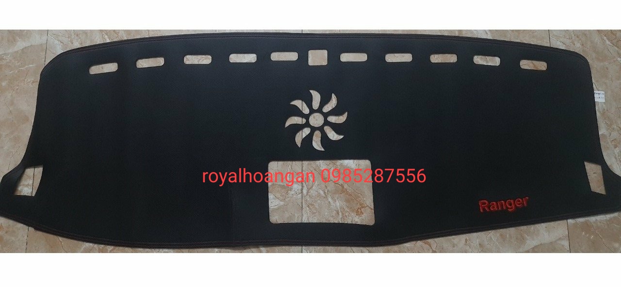 Thảm taplo da vân cacbon ford ranger 2018 - 2022 bản xls, xlt