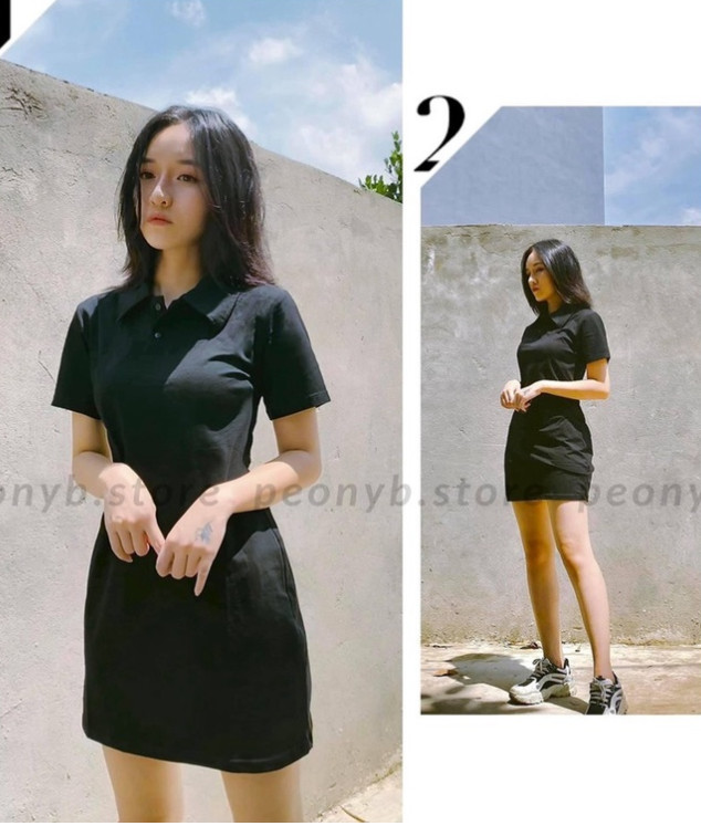 Váy polo trơn