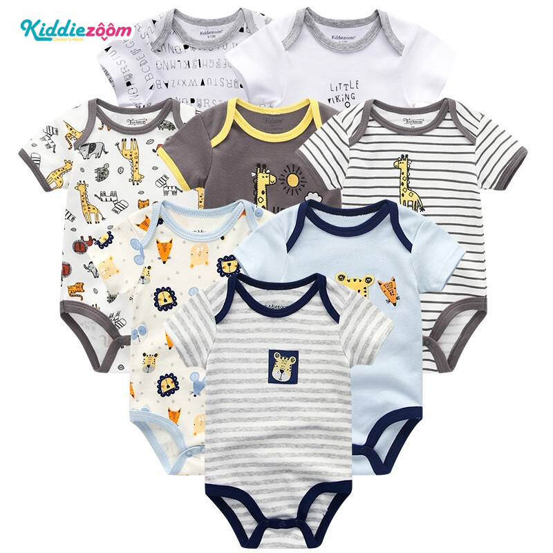 Kiddiezoom 8PCS newborn clothes bright color fashion baby clothes 0-12months