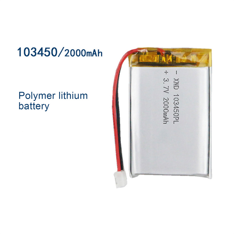 103450 3.7V 2000MAH lipo polymer lithium rechargeable battery. 