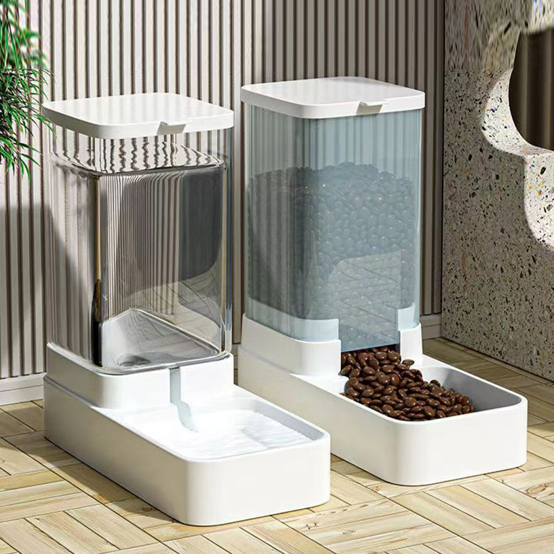 Cat and dog water dispenser Cat food automatic feeder Cat and dog bowl Food storage bucket Cat to feed pet water magic