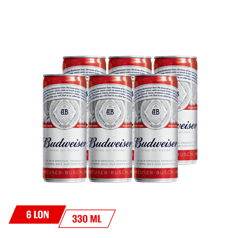 [Siêu thị WinMart] -Lốc 6 lon Budweiser lon Sleek 330ml