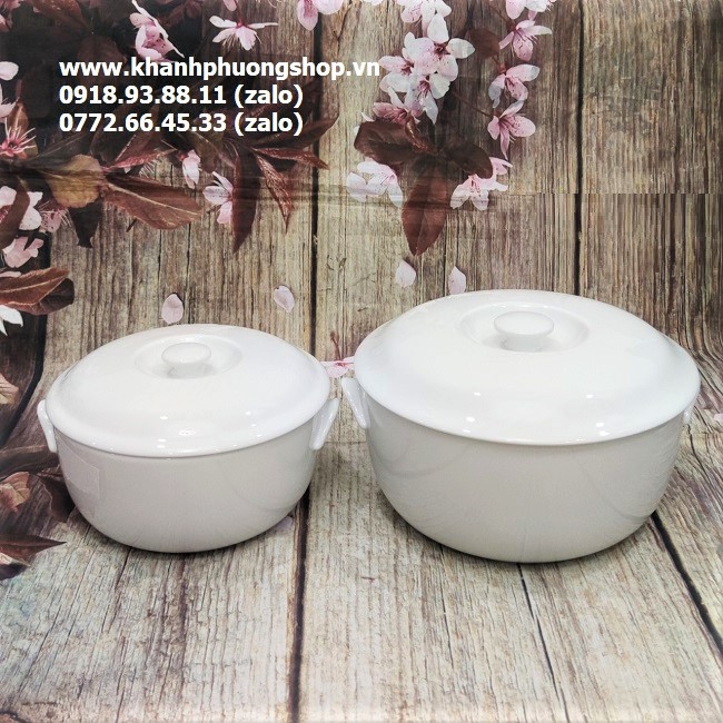 thố cơm trắng sứ Minh Long 18cm - thố cơm