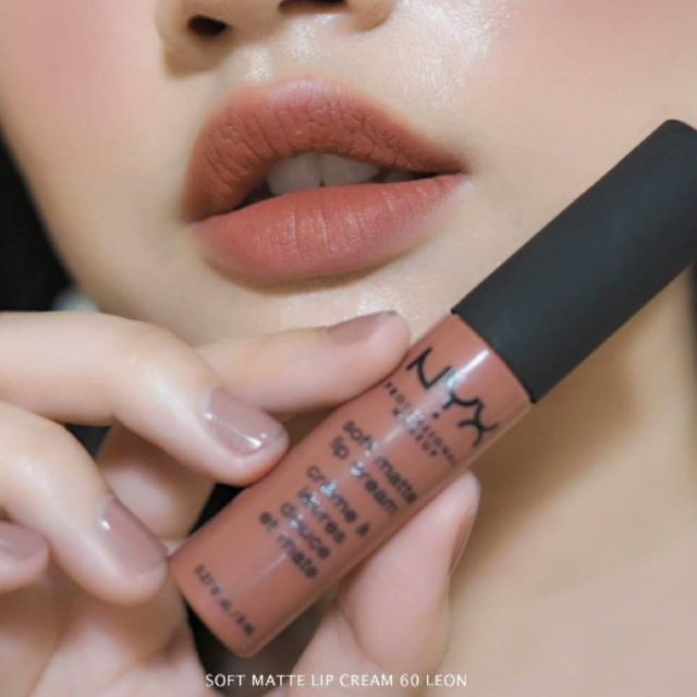 Son kem lì nyx soft matte lip cream - smlc 60 leon - màu hồng đất