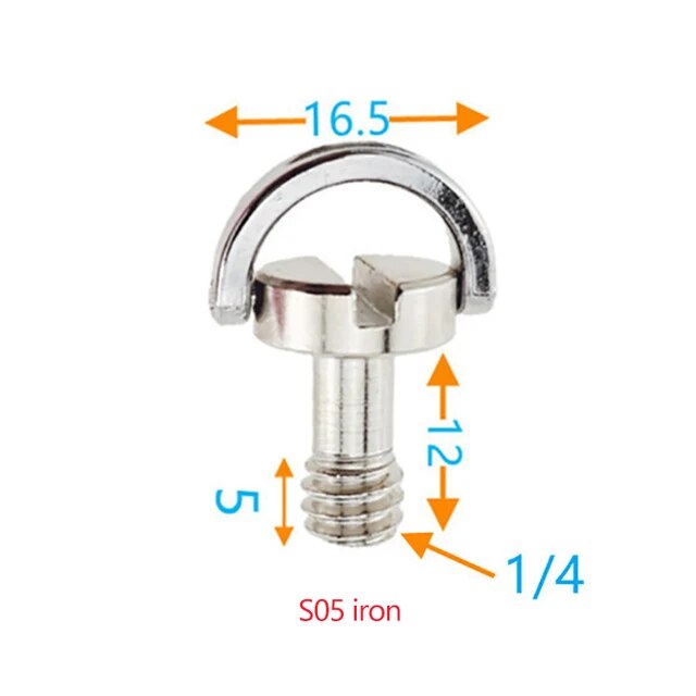 1/4 Inch Camera Mount Screw Quick Release Plate Adapter Screw For Tripod Monopod Ballhead Photo Photography Fixed