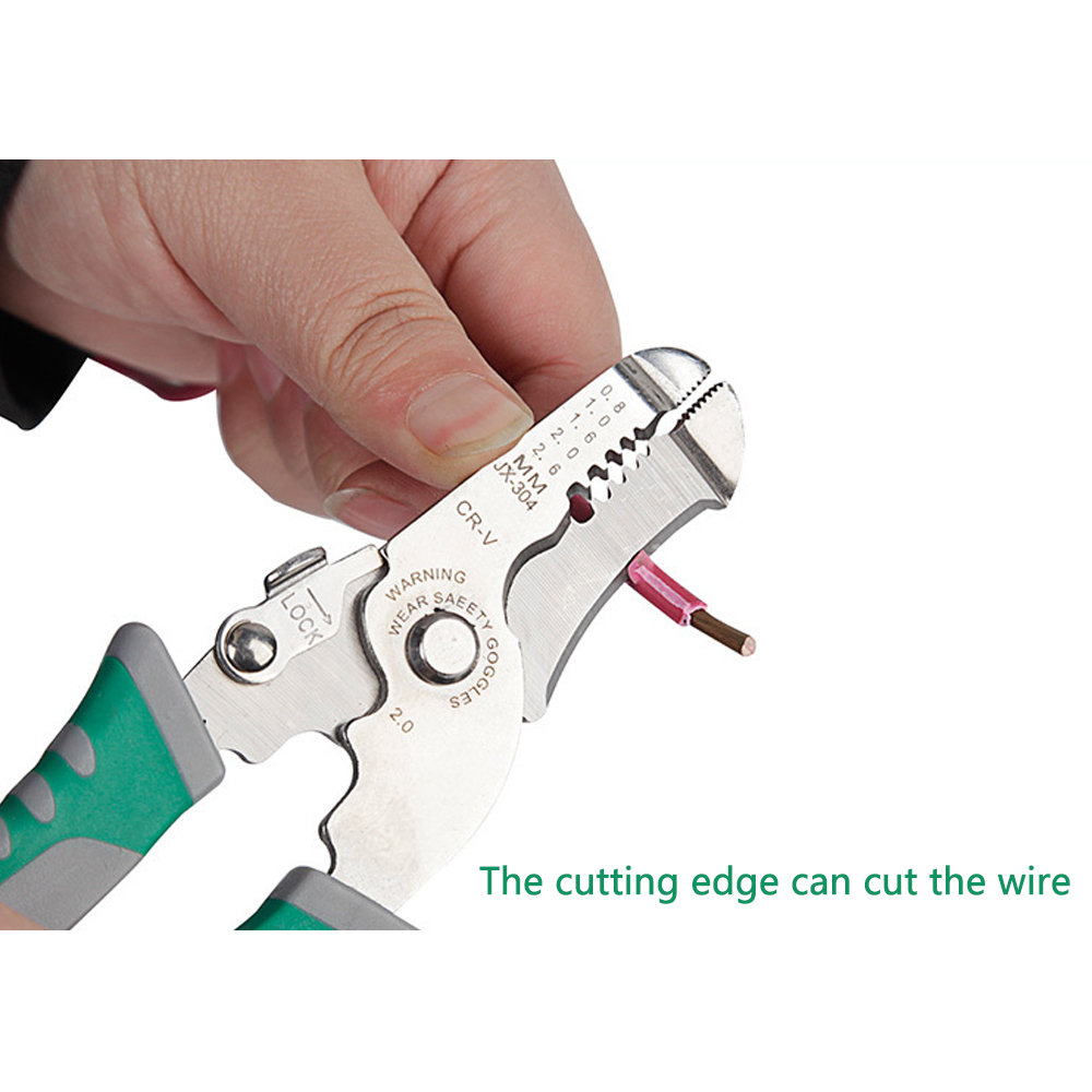 DM 6-in-1 Wire Stripper Tool Wire Strippers Wire Cutter Stripping Tool for Electric Cable Stripping Cutting and Crimping