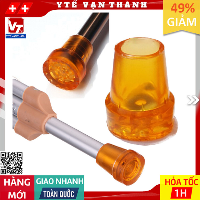 ✅ cục đế cao su nạng, gậy lucass màu cam trong | thay thế cho nạng, gậy, nạng khuỷu tay -vt0269 - y tế vạn thành