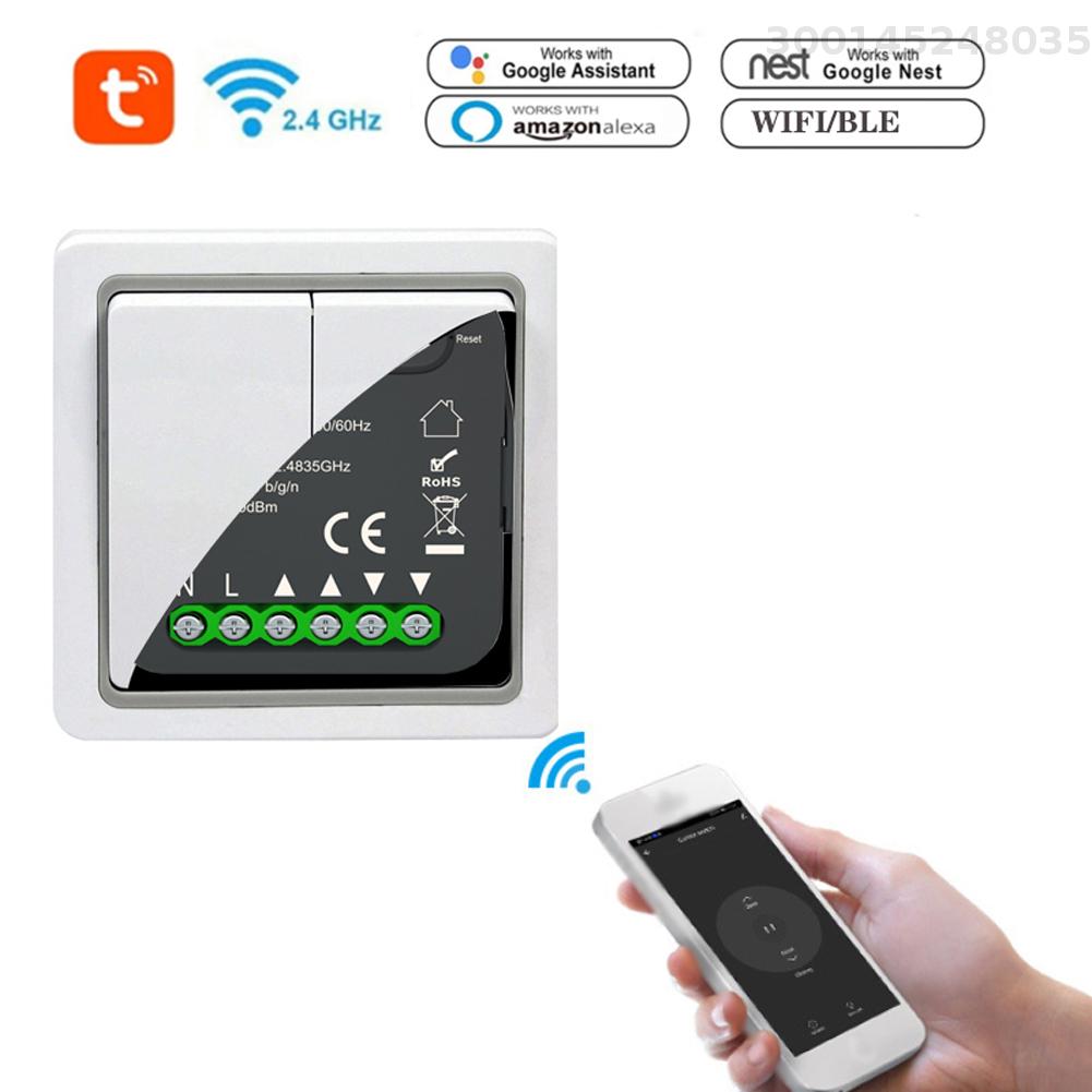 QS--CP03 Tuya Intelligent Curtain Switch Module Home Curtain Modification Module Mobilephone Device Sharing Timing Function APP Remotes Control Compatible with Alexa Home Voice Control