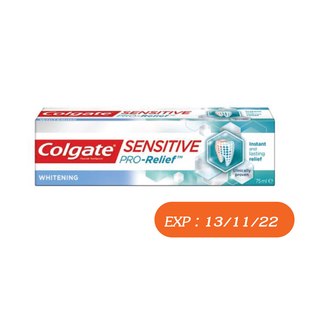 colgate sensitive pro relief Whitening 110 g. ยาสีฟัน คอลเกต เซนซิทีฟ