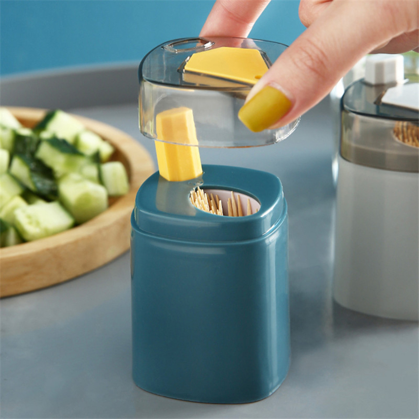 Toothpick box automatic pop-up personalized creative high-end home cotton toothpick tube pressed toothpick bucket
