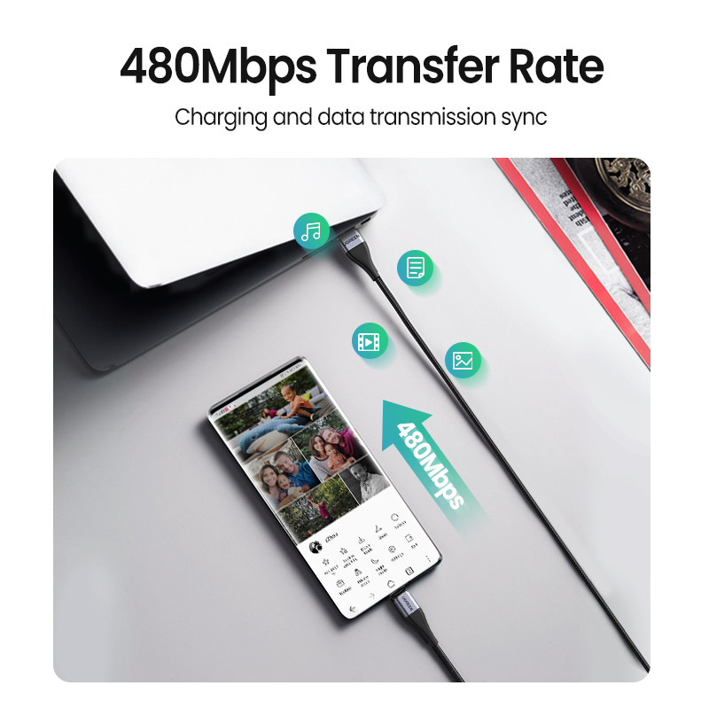 UGREEN Magnetic USB Charging Cable Type C Micro USB Phone Cable Magnet Charger Micro USB For Xiaomi 3A Mobile Phone Wire Cord. 