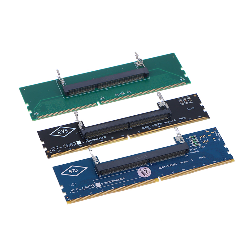 DDR3 DDR4 DDR5 Laptop SO-DIMM to Desktop Adapter Card Converter Memory RAM Connector Adapter YANLIN. 