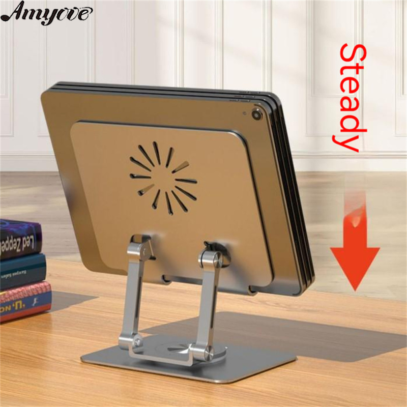 Desktop Tablet Mobile Phone Bracket 360-degree Rotating Multi-angle Height Adjustable Foldable Holder