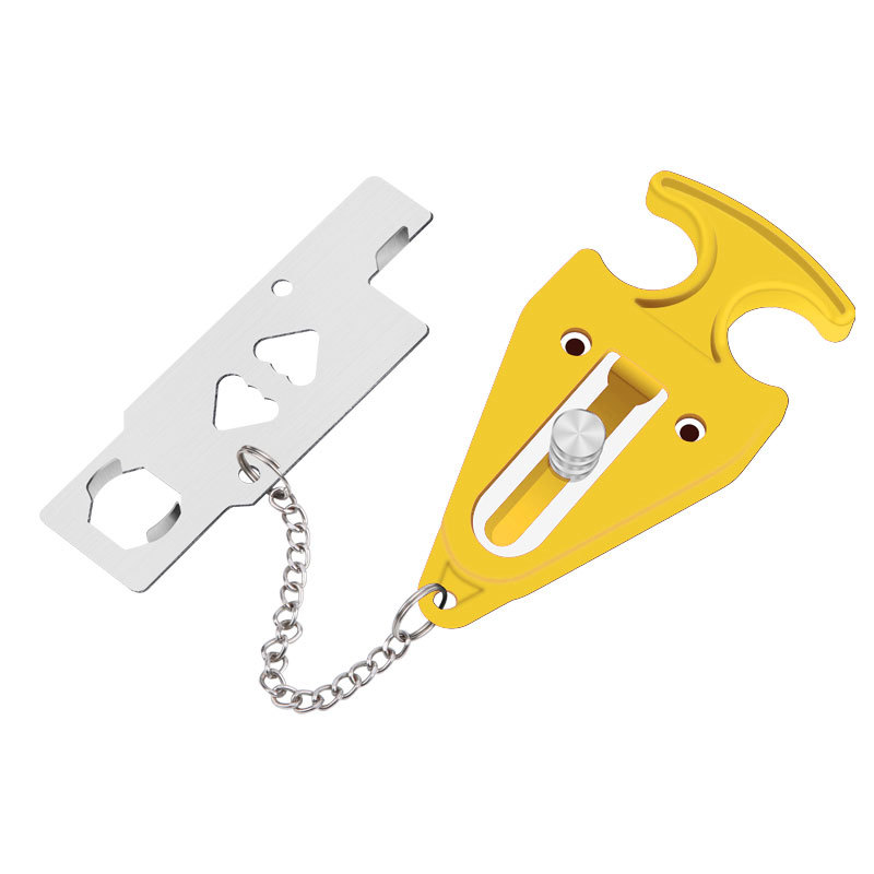 Portable anti-theft door latch, door stopper, solid,door lock latch, top door lock, anti-theft lock
