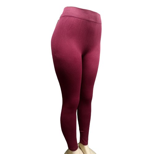 Women's Maroon High Waist Yoga & Gym Stretchable Leggings – Full Length Comfortable Activewear | Durable Body Fit Pants for Workout, Running & Fitness Routine | Stylish Sportswear for Daily Exercise – Patel Wala