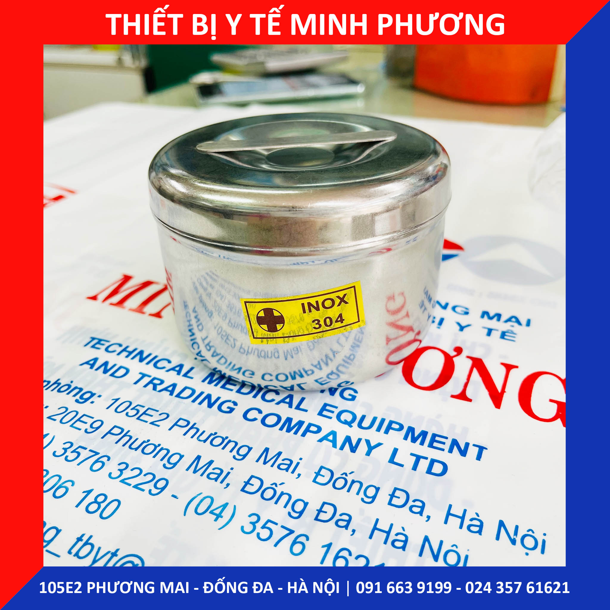 Hộp đựng bông cồn inox 304 phi 6 phi 8 phi 10 dùng trong y tế
