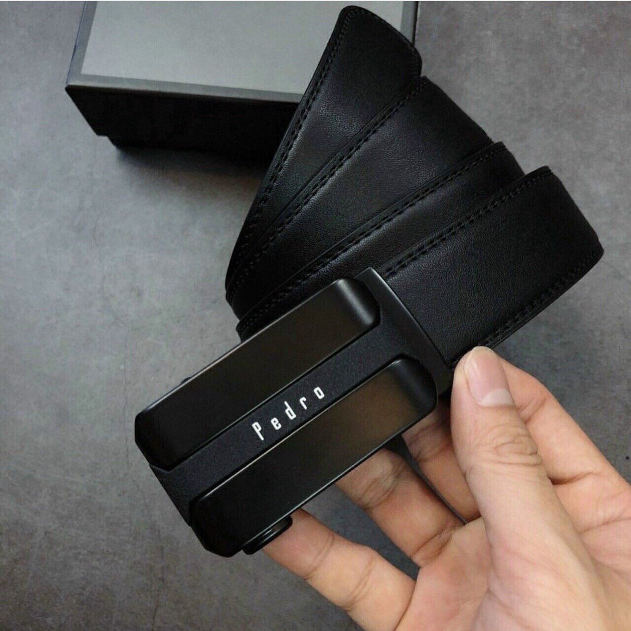 Set Ví Thắt Lưng PEDRO nam full box, túi giấy hàng [TẶNG KÈM CARDHOLDER]