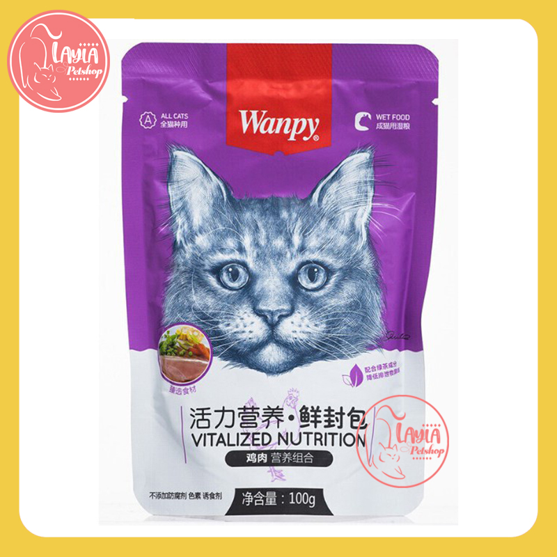 Pate Wanpy cho mèo gói 80g - Đầy đủ các vị