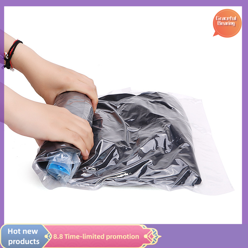 Graceful Clothes Compression Storage Bag Hand Roll Clothes Vacuum Bag Packing Bag Travel Luggage Sealed Bag