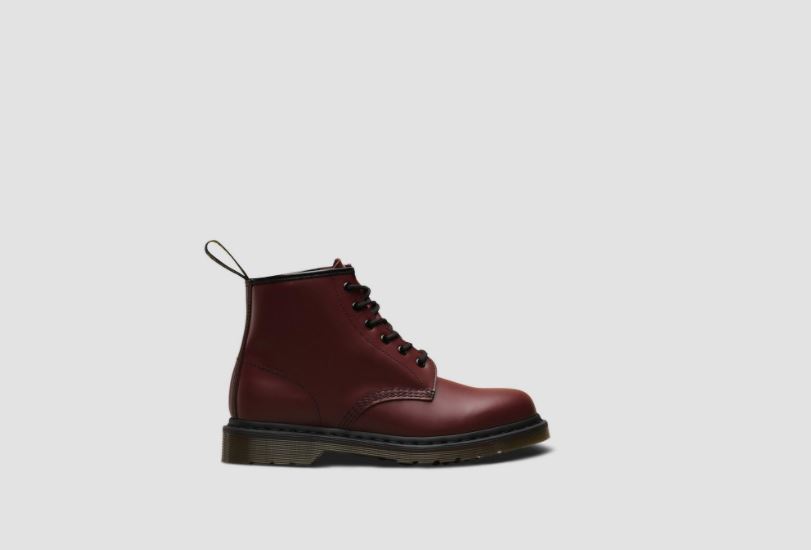 Dr martens 101 smooth cherry red sale