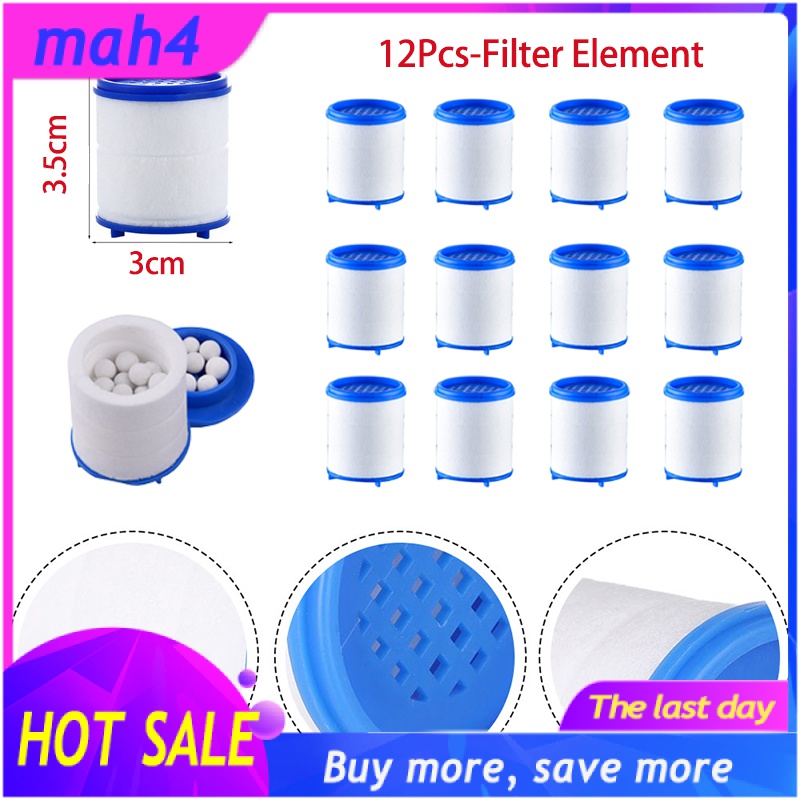 12PCS Faucet Water Purifier Filter Element Shower PP Cotton Filter Element Splash Filter Universal Tap Adapter for Kitchen Sink