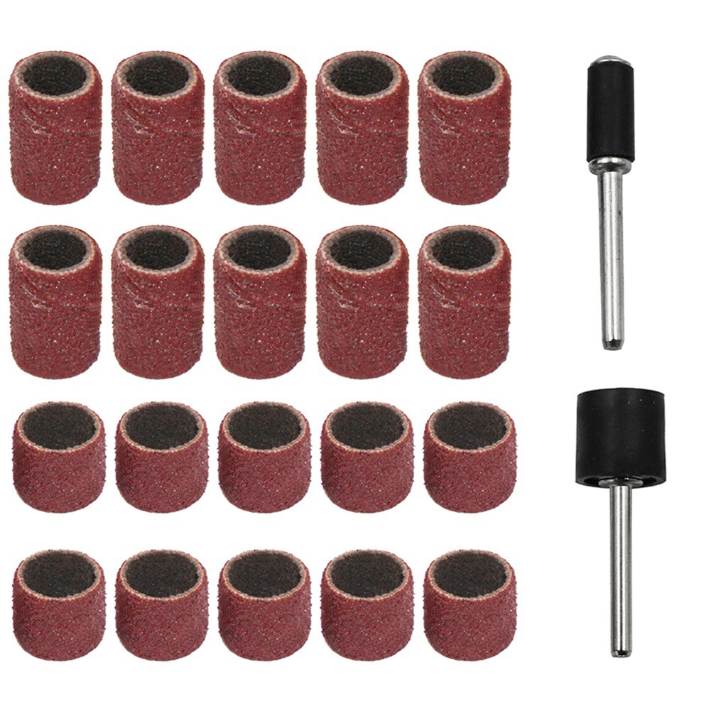 2 Size Sanding Drum Kit Sanding Mandrels Rotary Tool Sandpaper Brand New Durable